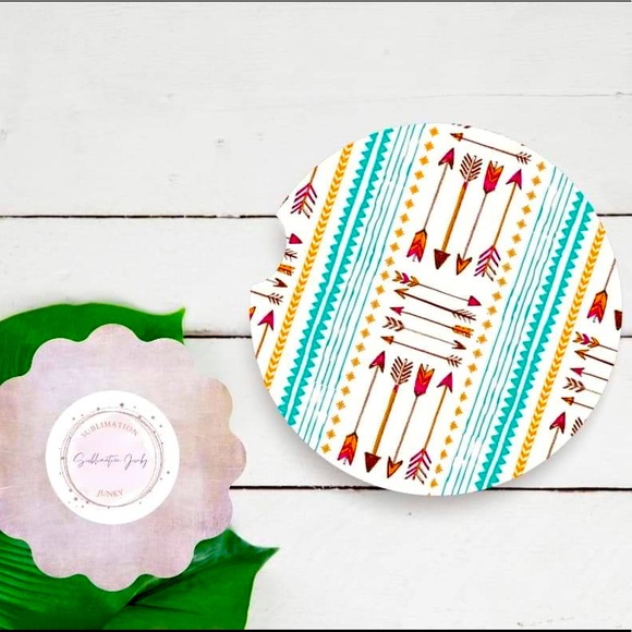 Car Coaster Custom personalized set of 2 sandstone